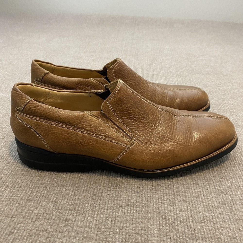 Johnston & Murphy Shoes‎ Mens Size 12 M Brown Leather Slip On Dress 20-7252